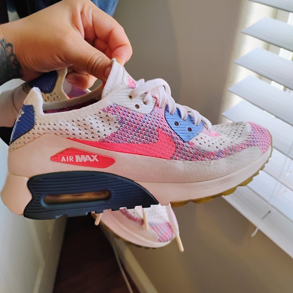 Nike Air Max Pink and Blue Sneakers